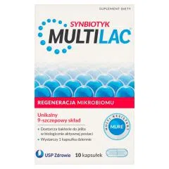 Multilac, kapsułki, synbiotyk (probiotyk +prebiotyk), 10 szt.