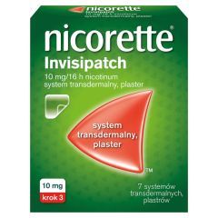 Nicorette invisipatch, 10 mg, plastry transdermalne, 7 szt.