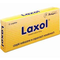 Laxol, 100 mg, czopki, 12 sztuk