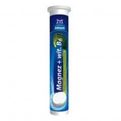 Zdrovit Magnez + Witamina B6, tabletki musujące, smak cytrynowy, 24 szt.