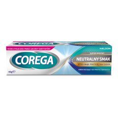 Corega Super Mocny Neutralny Smak, krem do protez, 40 g