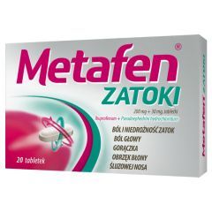 Metafen Zatoki, 200mg+30mg, tabletki powlekane, 20 szt.