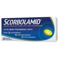 Scorbolamid, 300 mg + 100 mg + 5 mg, tabletki drażowane, 20 sztuk