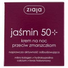 Ziaja, jaśmin w kremie przeciw zmarszczkom 50+ na noc, 50 ml