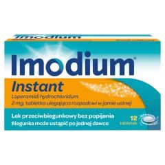 Imodium Instant, 2 mg, tabletki ulegające rozpadowi w jamie ustnej, 12 szt.