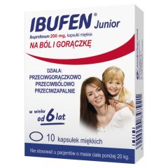 Ibufen Junior, 200 mg, kapsułki miękkie, 10 szt.