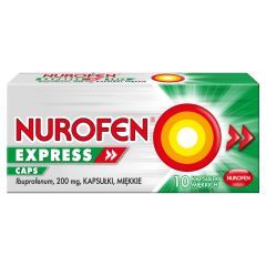 Nurofen Express Caps, 200 mg, kaps.miekkie, 10 szt