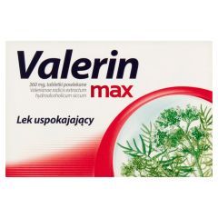 Valerin max, 360 mg, 10 tabletek, tabletek