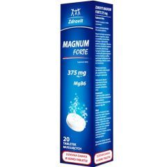 Zdrovit Magnum Forte 375 mg, tabletki musujące, smak cytrynowy, 20 szt.