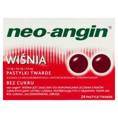 Neo-Angin wiśnia, pastylki twarde, 24 szt.