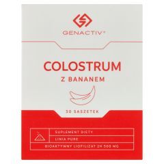 Colostrum z bananem Genactiv, proszek, saszetki, 30 szt.