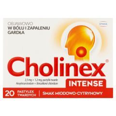 Cholinex Intense, tabletki do ssania, miód i cytryna, 20 szt.