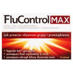 FluControl MAX 650 mg + 10 mg + 4 mg, tabletki powlekane, 10 sztuk