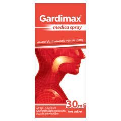 Gardimax medica spray, (20 mg + 5 mg)/10 ml, aerozol do stosowania w jamie ustnej, 30 ml