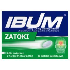 Ibum Zatoki, 200 mg + 30 mg, tabletki powlekane, 20 szt.