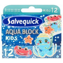 Salvequick Aqua Block Kids, plastry, 12 szt.