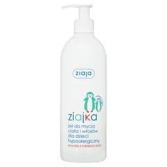 Ziajka, żel do ciała i włosów dla dzieci, butelka z dozownikiem, 400 ml