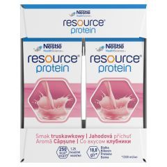 Resource Protein, płyn, sm.truskawkowy, 200ml x 4 szt