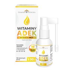 Witaminy ADEK w oleju MCT, spray, 30 ml,butel.z aplikatorem