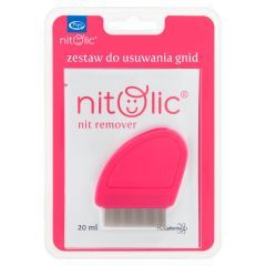 Pipi Nitolic, zestaw do usuwania gnid (20 ml saszetka+grzebień)