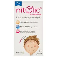 Pipi Nitolic, płyn przeciw wszawicy, z grzebieniem, 30 ml
