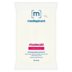 Medispirant, antyperspirant, chusteczki, 20 szt.