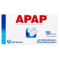 Apap, 500 mg, tabletki powlekane, 50 szt.