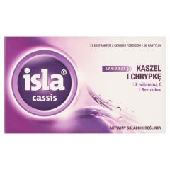 Isla-Cassis, pastylki do ssania, 60 szt.