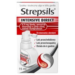Strepsils Intensive Direct, aerozol do stosowania w jamie ustnej, 15 ml
