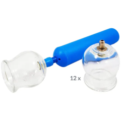 Med Plus, bezogniowe bańki lekarskie, 12 szt. + pompka