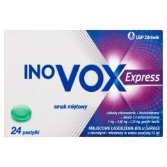 Inovox Express, pastylki twarde, smak miętowy, 24 szt.