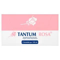 Tantum Rosa, 1 mg/ml, roztwór dopochwowy, 140 ml, 5 butelek