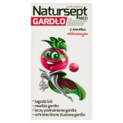 Natursept MED gardło, lizaki o smaku wiśniowym, 6 szt.