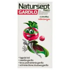 Natursept MED gardło, lizaki o smaku wiśniowym, 6 szt.