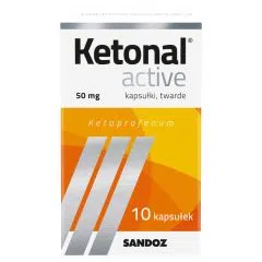 Ketonal Active, 50 mg, kapsułki twarde, 10 szt.