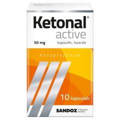 Ketonal Active, 50 mg, kapsułki, twarde, 10 sztuk