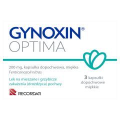 Gynoxin Optima, 200 mg, kapsułki dopochwowe, miękkie, 3 szt.
