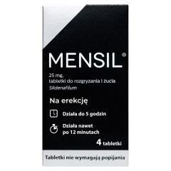 Mensil, 25 mg, tabletki do rozgryzania, żucia, 4 szt.