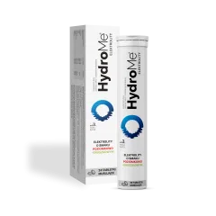 HydroMe Elektrolity o smaku poziomkowo-gruszkowym, 24 tabletki musujące