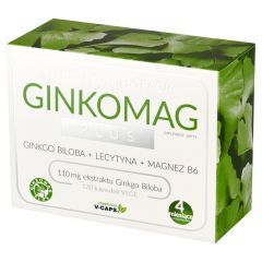 Ginkomag Plus, kapsułki wegańskie, 120 szt.