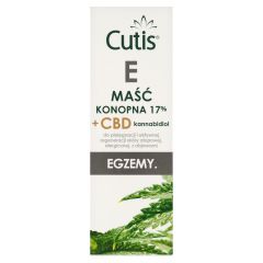 Cutis E Maść konopna 17% + CBD kannabidiol do skóry z  objawami egzemy