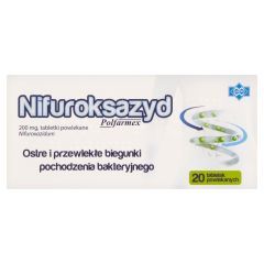 Nifuroksazyd Polfarmex, 200 mg, tabletki powlekane, 20 szt.