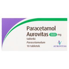 Paracetamol  Aurovitas, 500 mg, tabl., 10 szt