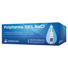 Polpharma 0,9% NaCL,roztwor chlorku sodu, 5ml, 120 pojemn.