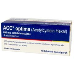 ACC  optima, 600 mg,tabl.mus.,(i.row),MDZ/PhP,Niem,10 szt