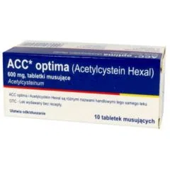 ACC  optima, 600 mg,tabl.mus.,(i.row),MDZ/PhP,Niem,10 szt