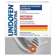 Undofen Amorolfina, 50 mg/ml, lakier do paznokci leczniczy, 2,5 ml