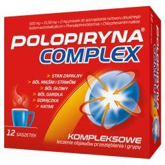 Polopiryna Complex, proszek w saszetkach do sporządzania roztworu doustnego, 12 szt.