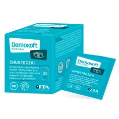 Demoxoft Plus Clean, chusteczki do specjalistycznej higieny powiek i skóry wokół oczu, 20 szt