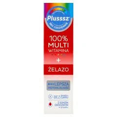 Plusssz 100% Multiwitamina + Żelazo, tabletki musujące, 20 szt.